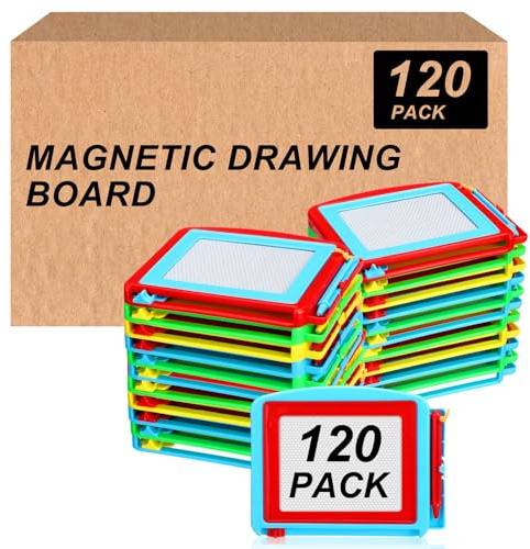 ForraFun 120 Pcs Bulk Magnetic Drawing Board for Kids Small Erasable Sketch Tablet and Travel Writing Painting Pad Toys for Boys and Girls Birthday Party Favors Stocking Stuffers