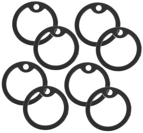 Homoyoyo 8 Stück 8 teiliges flexibles Hundemarken Schoner Geräuschreduzierend ID Tag Schutzringe Schwarz für Hundehalsband