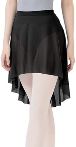 KieTeiiK Falda de baile de color sólido para mujer, falda envolvente transpirable, traje de baile, disfraz de ballet, color sólido para mujer, transpirable, elegante ballet