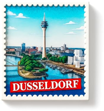 Düsseldorf Magnet Souvenir, Deutschland Mitbringsel - Düsseldorf Fridge Magnet aimant de refrigerateur calamita de frigorifeero iman de nevera Koelkastmagneet