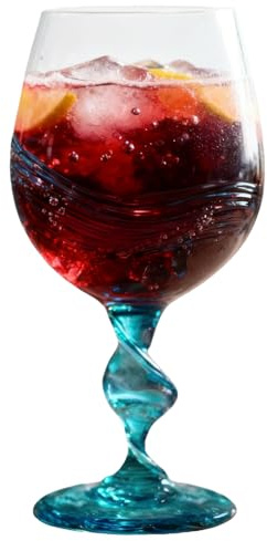 Genérico Copas de vino - Vasos Sea Wave | Vaso para cóctel de 5,91 pulgadas, apto para lavavajillas, tazas duraderas para el hogar, vacaciones, reuniones familiares, comedor, banquetes y mujeres