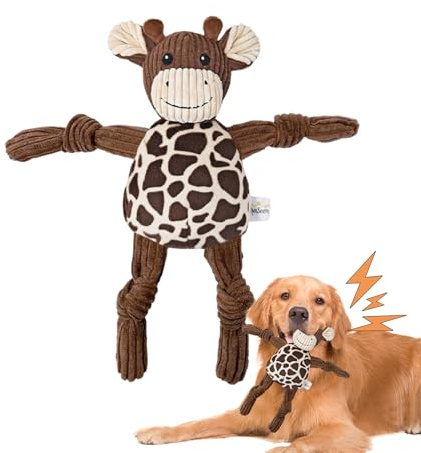 Quietschspielzeug für Hunde - Plüsch Weiches Kauspielzeug | Tierform Pet Sound Spielzeug | Fürr kleine Hundes Welpen Haustiere, Interaktives Beißspielzeug, Gebissreinigung, Kuscheliger Spielspaß