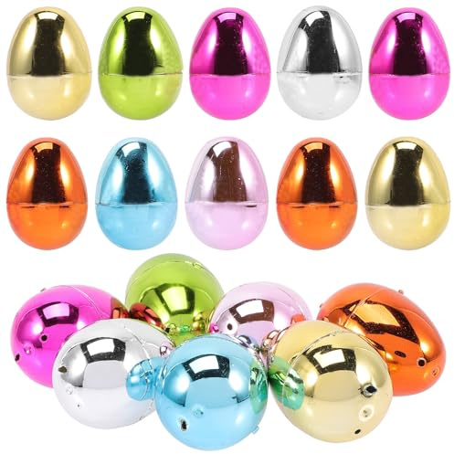 OHPHCALL Boîte de Bonbons D'œufs de Pâques, Plastique Créatif, 28 Pièces, pour Décorer Votre Table Lors de Fêtes de Pâques