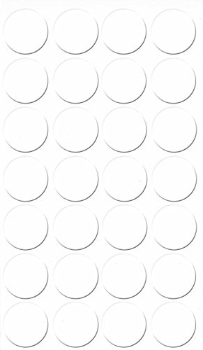 GleitGut Selbstklebende Abdeckkappen für Möbel - Durchmesser 20 mm - 28 Stück - Schrauben-Abdeckungen (Kalt Weiss)