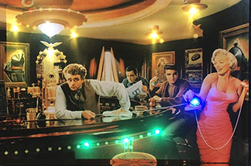 Samarkand - Lights LED-Bild mit Beleuchtung STARS/HOLLYWOOD LED- Bilder Leinwandbild 65 x 45 cm Leuchtbild