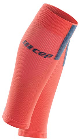 CEP – Calf Sleeves 3.0 für Herren | Beinstulpen für exakte Wadenkompression in Coral/grau | Größe V