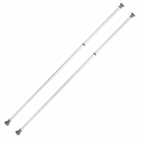 WENKO Hauptstange Herkules 165-300 cm, 2er Set 2er Set Teleskopstangen, verstellbares Ordnungssystem Weiß