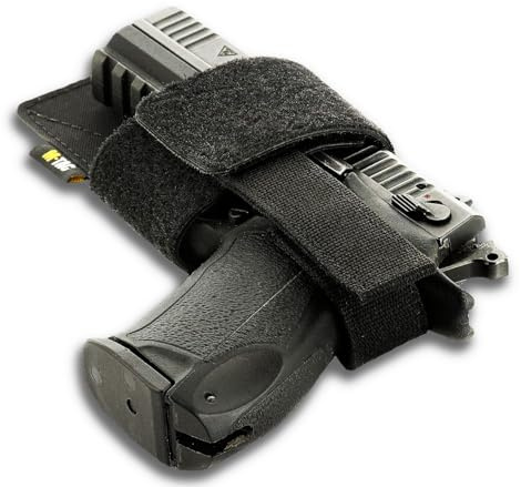 M-Tac Gun Holster for Concealed Carry with Hook and Loop System - CCW Pistol Holster - Concealed Carry Holster for Men and Women with a Fix (Black)