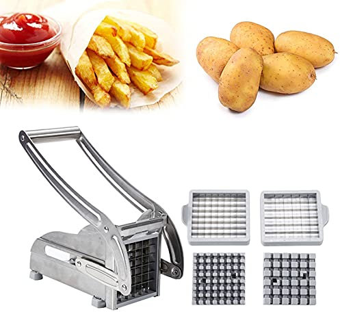 Yizhe Kartoffelschneider Pommes Frites Sauce Schneider Kartoffelschneider Edelstahl mit Zubehör
