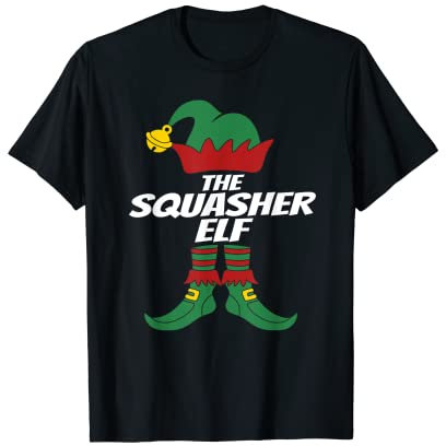 Squashspieler The Squasher Elf Spruch Squashturnier Outfit T-Shirt