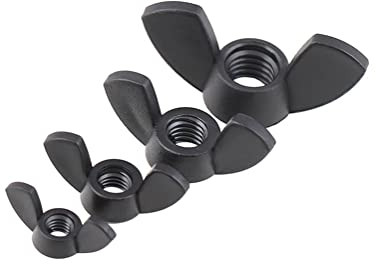 CONPHERON M5 Écrous À oreilles Écrou Papillon en Plastique, Matériau Nylon/Polyamide, Noir, 20 pcs