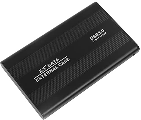 Carcasa de Disco Duro de 2,5 Pulgadas, Carcasa de Disco Duro Externo USB 3,0 de 4 TB con Indicación LED, Carcasa de Aluminio, Intercambiable en Caliente, para Mac, Ordenador Portátil, PC(Negro)