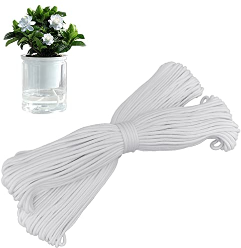YUTOU Selbstbewässerung Docht Automatische Bewässerungsseil Kapillardochtschnur bewässerungsschnur für Zimmerpflanzen Tropfpflanzen im Garten Balkon Urlaub Sich Bauen(20m/4mm)