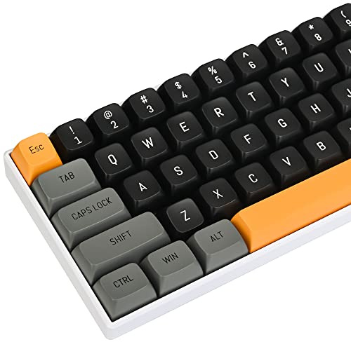 Owpkeenthy Double Shot Keycaps, PBT Custom Keyboard Keycap 160 Key, CSA Profile Keycaps for 60% 65% 75% 100% Cherry MX Switches Mechanical Keyboard (CSA/Yellow)