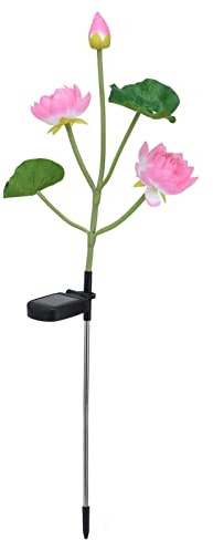 RvSky Luz Solar de la Flor de la horticultura Ornamental IP65, luz Solar Impermeable del LED con el Enchufe de Tierra para el Patio del jardín(rvcielo)