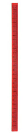 sourcing map Weißwandtafel Magnetisches Lineal 29cm Metrische Tafel Gerade Lineale Büro Messwerkzeuge Korallrot