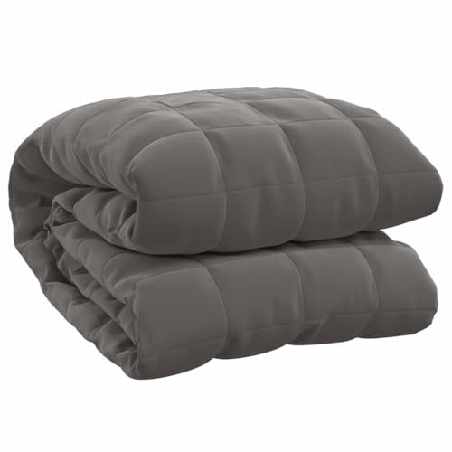 vidaXL Grå viktad filt 200 x 200 cm, 13 kg tyg, täcke, lugnande sängkläder