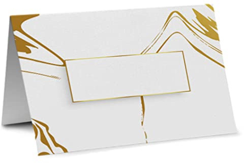 Partycards Tischkarten Geburtstag, Tischkarten Hochzeit, Tischdeko Hochzeit, Hochzeitsdeko Tisch - 50 Stück, Namensschilder, DIN A7, Platzkarten Kommunion, Namenskarten Konfirmation, Taufe