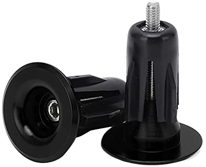 Tissting 1 Paar Fahrrad Lenkerstopfen Aluminiumlegierung Expansion Verstellbare Fahrrad Lenker Endkappen Lenkerendkappen für 15–23,5mm MTB BMX Rennrad Lenker(Schwarz)