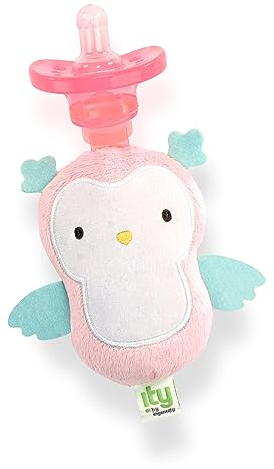 ity by Ingenuity Cozy Coo, BPA-Free and Medical-Grade Silicone Pacifier, Plush Owl, Unisex, for Ages Newborn and Up - Nally