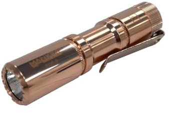 MANKER E05 II (version cuivre rouge), lampe de poche compacte EDC haute densité, 1300 lumens, émetteurs LED, alimentation par pile 14500 ou AA, étanchéité IP68 (sans filtre)