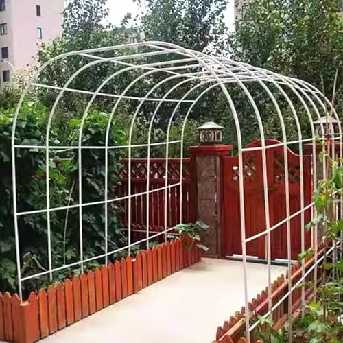 Enrejado de jardín, cenador de arco de metal, soporte para cultivo de plantas trepadoras, enrejado, enrejado de pérgola Rpses para cultivo de vegetales de vid, soporte de fondo fiesta en arco de boda(