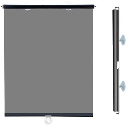 RSWZSFL Rollos mit Saugnapf Ohne Bohren Einziehbare Saugnapfvorhänge Sonnenschutz Rollo Verdunkelungsrollo Sichtschutzrollos Wärmeisolierende Rollos für Küche,Auto,Büro,Balkon (45x200cm)