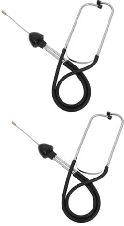 Beatifufu 2St Autoreparatur-Stethoskop Kfz-Ohrenstethoskop Zylindergeräuschstethoskop Automechanikerwerkzeug Automatisches Rauscherkennungstool Motorstethoskop-Werkzeug Gummi Black