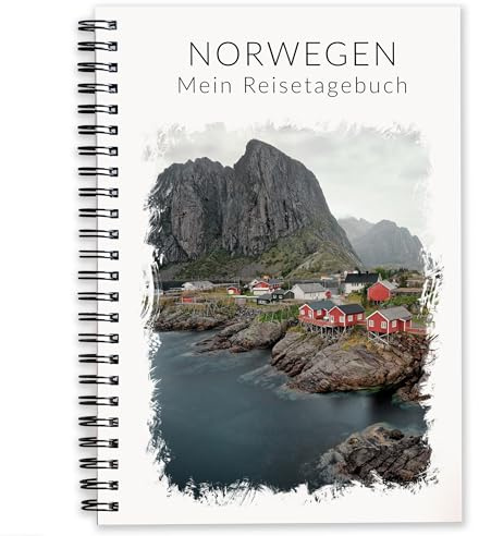 Norwegen Reisetagebuch | Abwechslungsreiches Tagebuch Norwegen Geschenk-Idee | Gestalte deinen eigenen Reiseführer für deine Rundreise oder Kreuzfahrt nach Skandinavien | Für 3 Wochen | Ringbuch A5