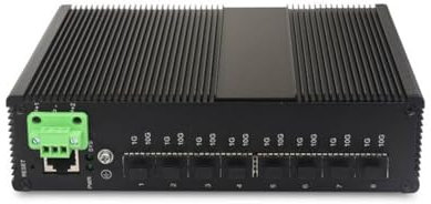 Hookurity Switch Industriale su Guida DIN Gigabit Ethernet Switch con interfacce SFP+ Switch Ethernet Industriale di Gestione 10G SFP+ a 8 Porte Poe