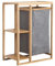 Wintem Portabiancheria in Bambù 50x30x70cm - con Cestino in Stoffa e 2 Ripiani - Eleganza e Funzionalità per Ottimizzare Spazi e Organizzare la Tua Casa con Stile - Capacità Cestino 15kg