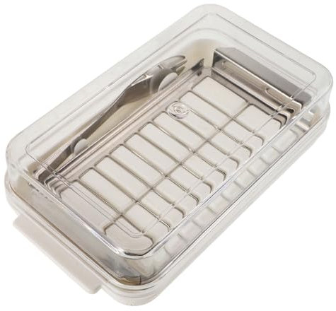 EXHUMKY Recipiente Para Transparente Con Tapa Acampanada Para Refrigerador y Cocina