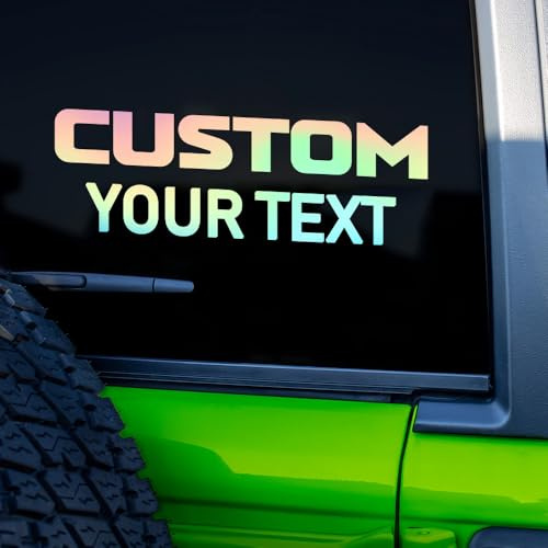 personalisierte holografische autoaufkleber,Personalisierte Autoaufkleber,Auto aufkleber selber gestalten, Aufkleber Auto Motorrad Fahrrad Boot - klebt auf jeder glatten Oberfläche - wasserdichte