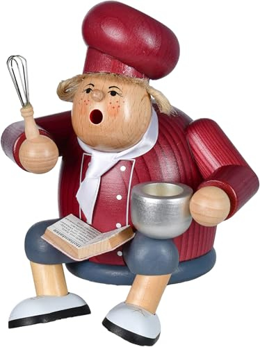 KWO Räuchermännchen Küchenchefin - Kantenhocker - 17 cm
