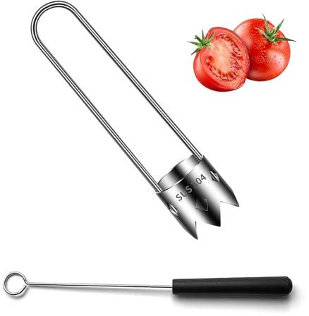 HASLED Descorazonador de Frutas en Acero Inoxidable - Quita Corazón de Manzanas, Peras y Pimientos - Utensilio de Cocina Reutilizable