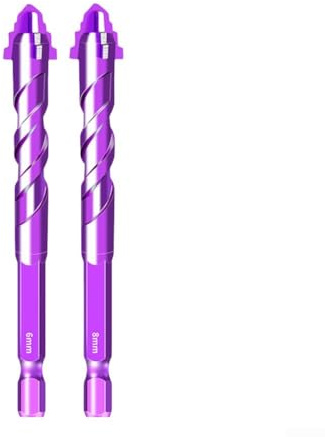 Punta da trapano a dente di sega a quattro bordi con scanalatura filettata per metallo, legno, vetro, fornisce un raffreddamento efficiente e una rimozione dei trucioli durante la foratura pesante ((6