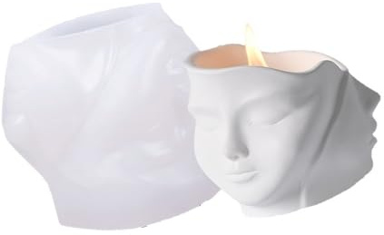 Stampo in silicone riutilizzabile per il viso, per muffe, artigianato creativo, perfetto per vasi di fiori in calcestruzzo