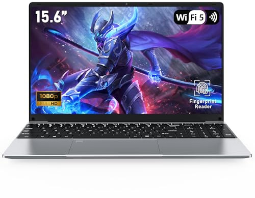 NAIKLULU 15.6 Pulgadas Pc Portatil Gaming R7 5700U Procesador (1.8 to 4.3Ghz), 16GB RAM 1TB SSD Gamer Ordenador Portatil 2025 Laptop, Teclado Retroiluminado/Desbloqueo por Huella/6000Mah/Tipo-C