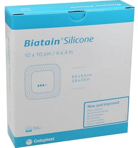 Biatain Silicone Foam Adhesive 10cm x 10cm - Pack of 10