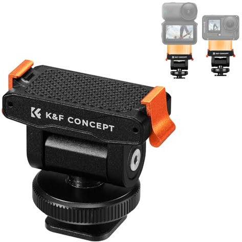 K&F CONCEPT Cold Shoe Mount Compatible with DJI Osmo Nano/Osmo Action 6, Action Camera Magnetic Quick Mount Holder, Tripod Adapter Hot Shoe Camera Connector with 1/4 Screw Hole