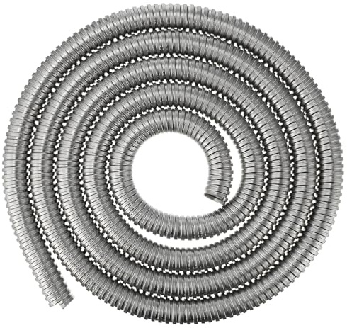 POPETPOP Gaine de Protection de Câble en Acier Inoxydable, Manchon Métallique Résistant à l'usure, 20 MM Diamètre Intérieur, pour Faisceaux Automobiles et Organisation Domestique