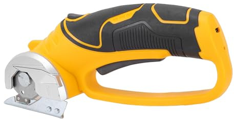 Hamwesh Forbici Elettriche Senza Fili, Forbici Elettriche Ricaricabili Tramite USB per Tessuti, Taglierina Rotante con Blocco di Sicurezza e Luce LED per Tessuto, Cartone, Pelle, Moquette e Plastica