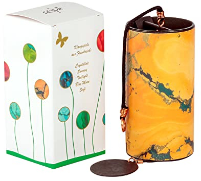 Zaphir Klangspiel Twilight Herbst mit Geschenkverpackung | Windspiel Geschenk - Chimes für Yoga, Kinder und Meditation in Gelb