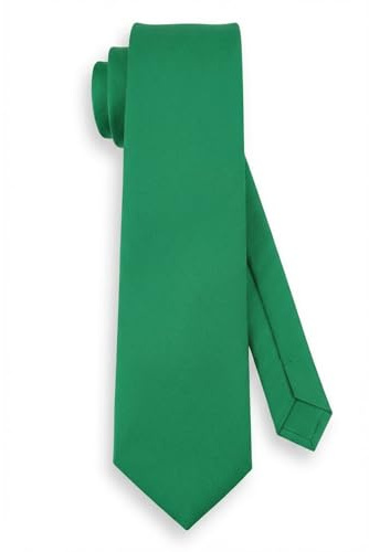 TigerTie - Corbata de diseño monocromático, ancho de corbata 7,5 cm verde Talla única