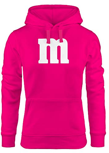 MoonWorks® Hoodie Damen Gruppen-Kostüm M Aufdruck Kostüm Fasching Karneval Verkleidung Kapuzen-Pullover