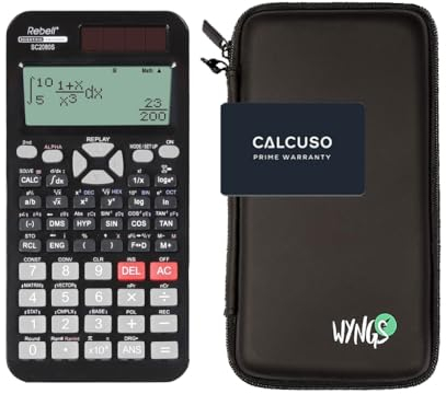 Rebell SC2080S Taschenrechner inklusive Schutztasche von WYNGS in Schwarz - Basic Set