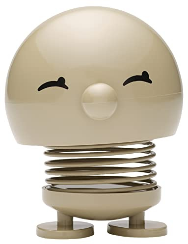 Hoptimist Bimble, wobble-figur, skandinavisk dekoration för vardagsrum, skrivbord, kontor, hall, badrum, modern & skandinavisk, bra present, 7,4 x 8,5 x 9,5 cm, Medium, Latte