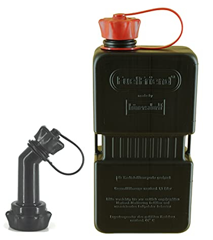 FuelFriend®-PLUS EXTRA STRONG BLACK max. 1,5 Liter - Klein-Benzinkanister Mini-Reservekanister + Füllrohr verschließbar