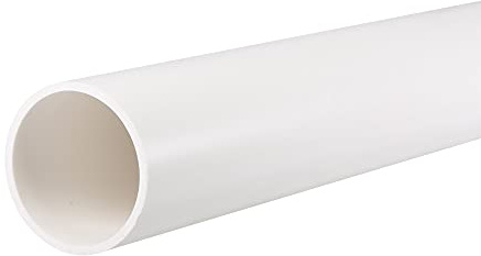 sourcing map PVC Rohr, Durchmesser 45.2mm Länge 0.35m Rund Kunststoffrohr für Garten, Aquarium, Wasserleitung, Kabelkanal, lüftungsrohr (Weiß)