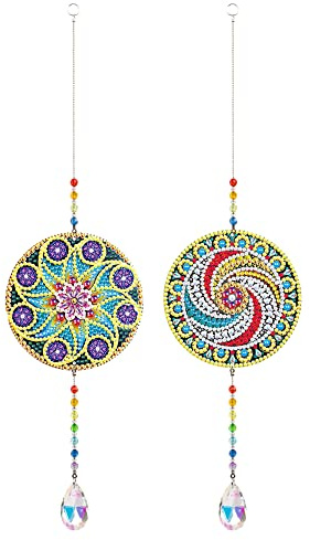 Starnearby 5D Diamond Painting Sonnenfänger Kristall DIY Diamant Painting Home Decor | Geschenk | Fensterdeko Regenbogen(Mandala)